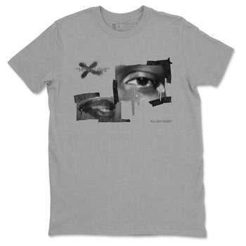 4s Fear shirts to match jordans More Love sneaker match tees Air Jordan 4 Fear match shoes to clothes SNRT Sneaker Tees unisex cotton Heather Grey 2 shirts