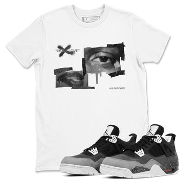 4s Fear shirts to match jordans More Love sneaker match tees Air Jordan 4 Fear match shoes to clothes SNRT Sneaker Tees unisex cotton White 1 shirts