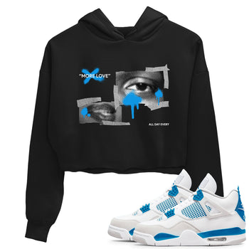 Air Jordan 4 Industrial Blue shirt to match jordans More Love sneaker tees Air Jordan 4 Military Blue SNRT Sneaker Release Tees Black 1 crop length shirt