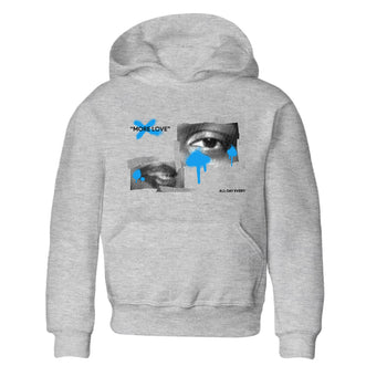 Air Jordan 4 Industrial Blue shirt to match jordans More Love sneaker tees Air Jordan 4 Military Blue SNRT sneaker release tees baby toddler Heather Grey 2 cotton Shirt