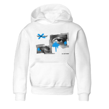 Air Jordan 4 Industrial Blue shirt to match jordans More Love sneaker tees Air Jordan 4 Military Blue SNRT sneaker release tees baby toddler White 2 cotton Shirt