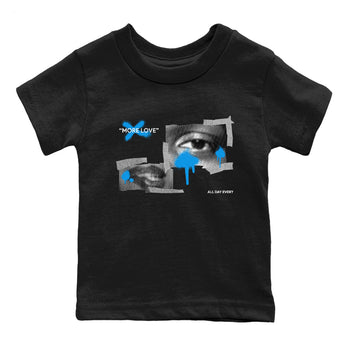 Air Jordan 4 Industrial Blue shirt to match jordans More Love sneaker tees Air Jordan 4 Military Blue SNRT sneaker release tees baby toddler Black 2 cotton Shirt
