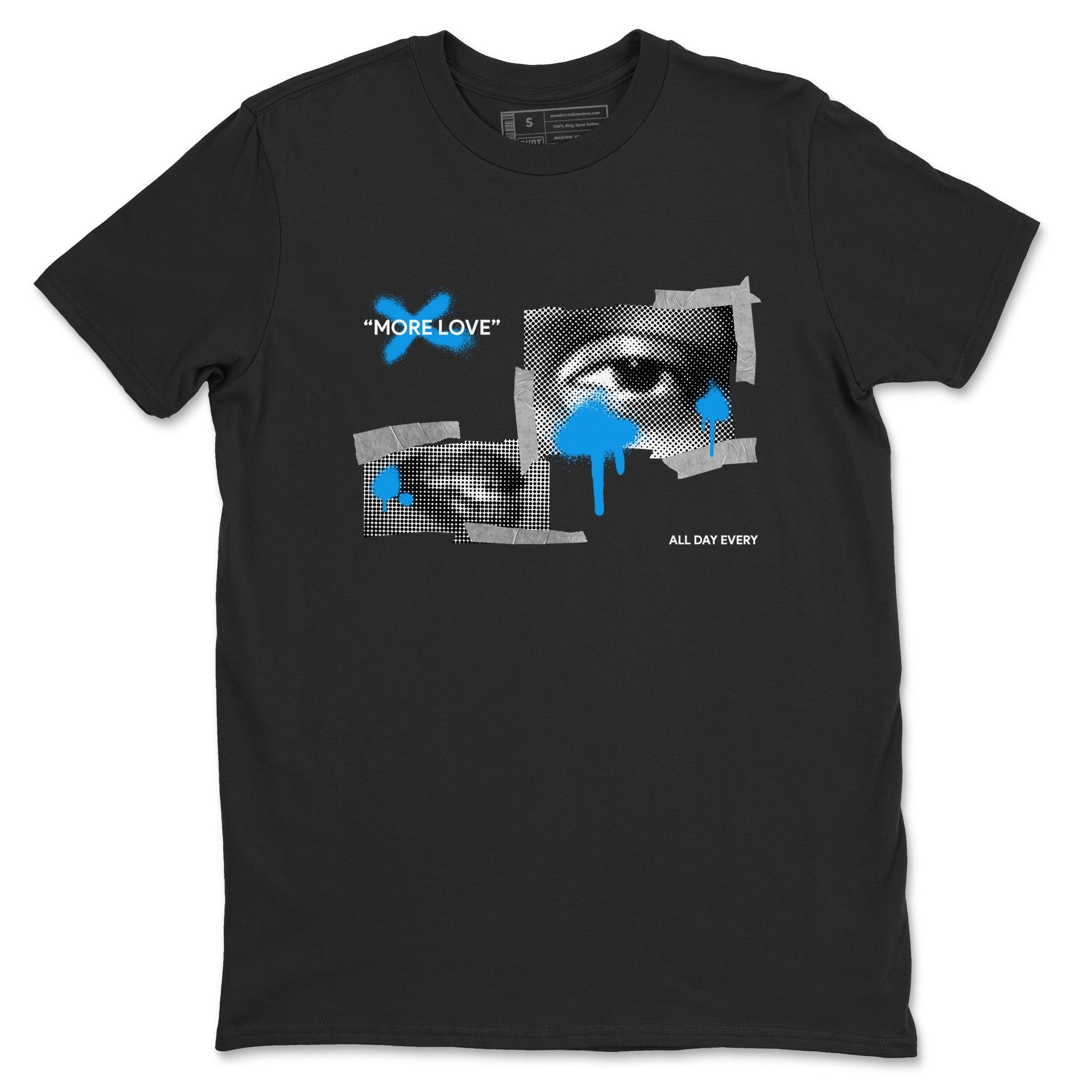 Air Jordan 4 Industrial Blue shirt to match jordans More Love sneaker tees Air Jordan 4 Military Blue SNRT Sneaker Release Tees unisex cotton Black 2 crew neck shirt