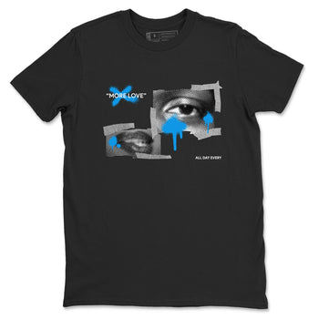 Air Jordan 4 Industrial Blue shirt to match jordans More Love sneaker tees Air Jordan 4 Military Blue SNRT Sneaker Release Tees unisex cotton Black 2 crew neck shirt