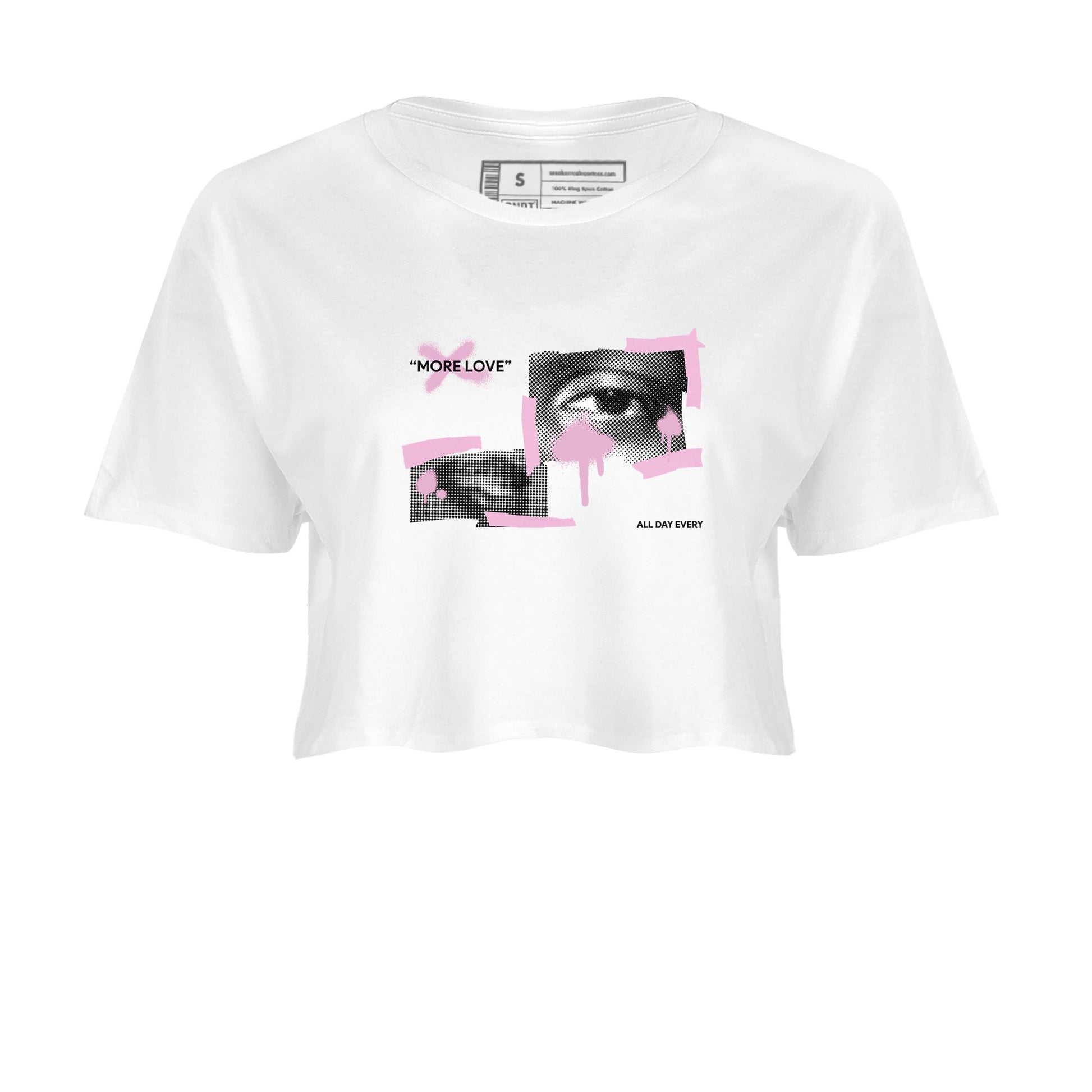 4s Retro Orchid shirts to match jordans More Love sneaker match tees Air Jordan 4 WMNS Orchid match shoes to clothes SNRT Sneaker Tees unisex cotton White 2 crop tee