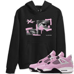 4s Retro Orchid shirts to match jordans More Love sneaker match tees Air Jordan 4 WMNS Orchid match shoes to clothes SNRT Sneaker Tees unisex cotton Black 1 shirts