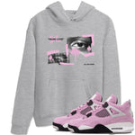 4s Retro Orchid shirts to match jordans More Love sneaker match tees Air Jordan 4 WMNS Orchid match shoes to clothes SNRT Sneaker Tees unisex cotton Heather Grey 1 shirts