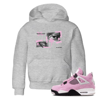 4s Retro Orchid shirts to match jordans More Love sneaker match tees Air Jordan 4 WMNS Orchid match shoes to clothes SNRT Sneaker Tees Youth Baby Heather Grey 1 tee