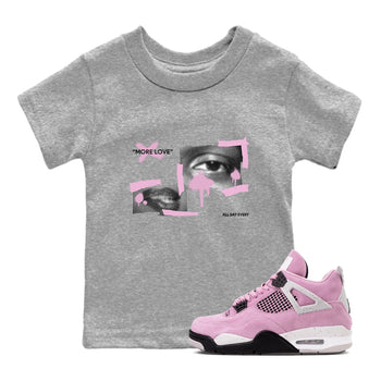 4s Retro Orchid shirts to match jordans More Love sneaker match tees Air Jordan 4 WMNS Orchid match shoes to clothes SNRT Sneaker Tees Youth Baby Heather Grey 1 tee