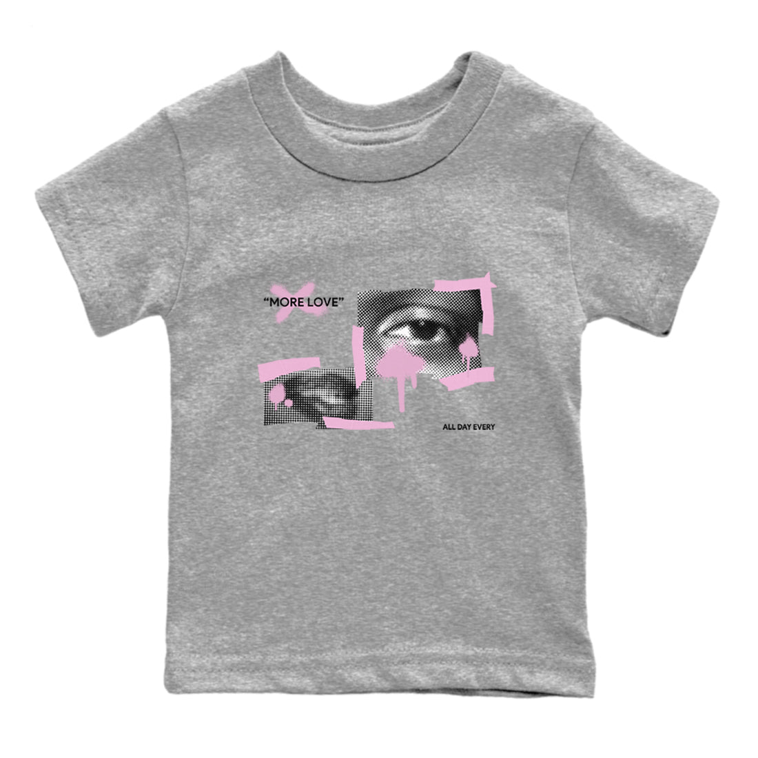 4s Retro Orchid shirts to match jordans More Love sneaker match tees Air Jordan 4 WMNS Orchid match shoes to clothes SNRT Sneaker Tees Youth Baby Heather Grey 2 tee