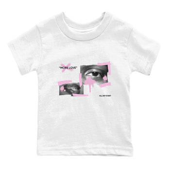 4s Retro Orchid shirts to match jordans More Love sneaker match tees Air Jordan 4 WMNS Orchid match shoes to clothes SNRT Sneaker Tees Youth Baby White 2 tee