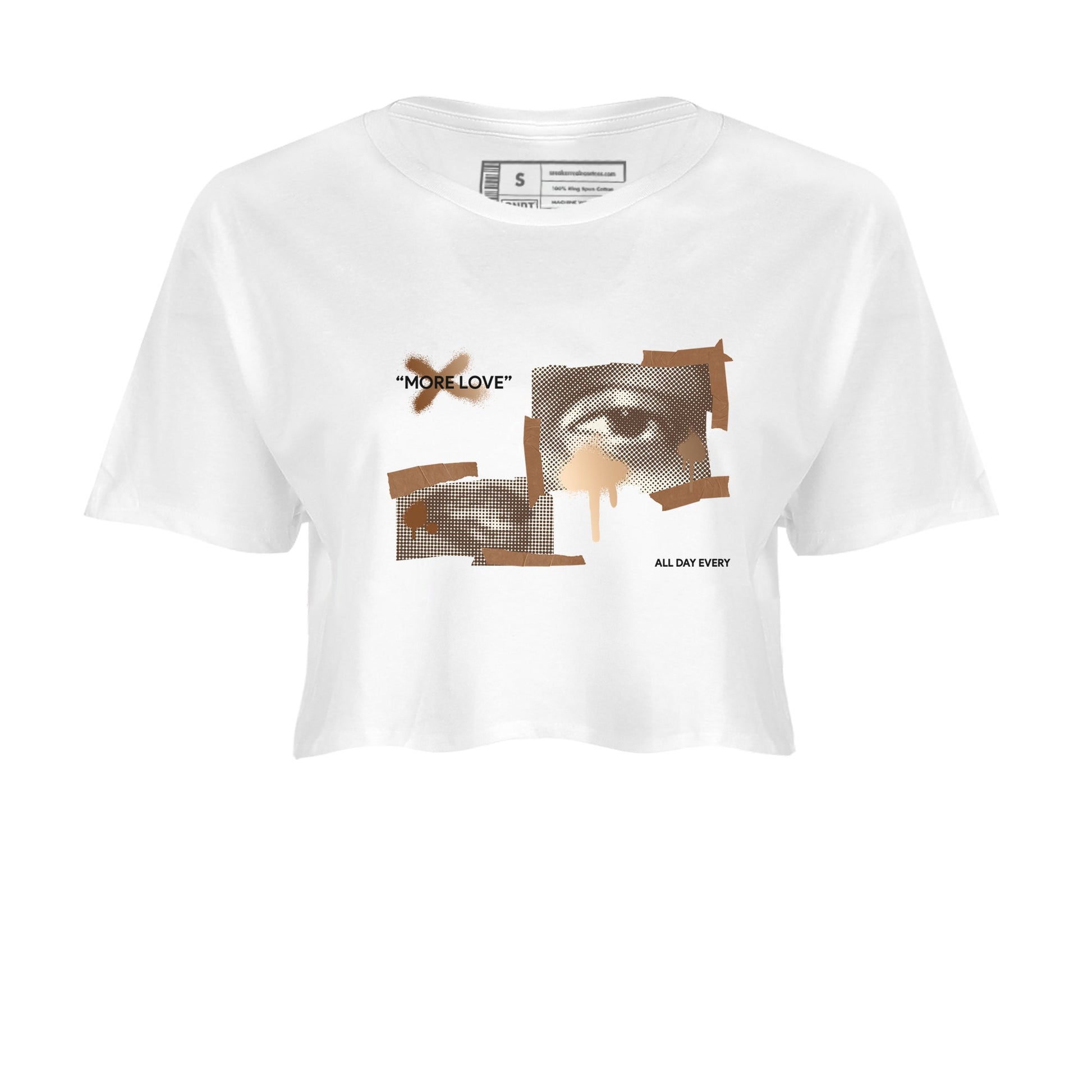 5s Golden Ticket shirts to match jordans More Love best t shirts to wear with jordans Air Jordan 5 Golden Ticket match shoes to clothes SNRT Sneaker Tees unisex cotton White 2 crop tee