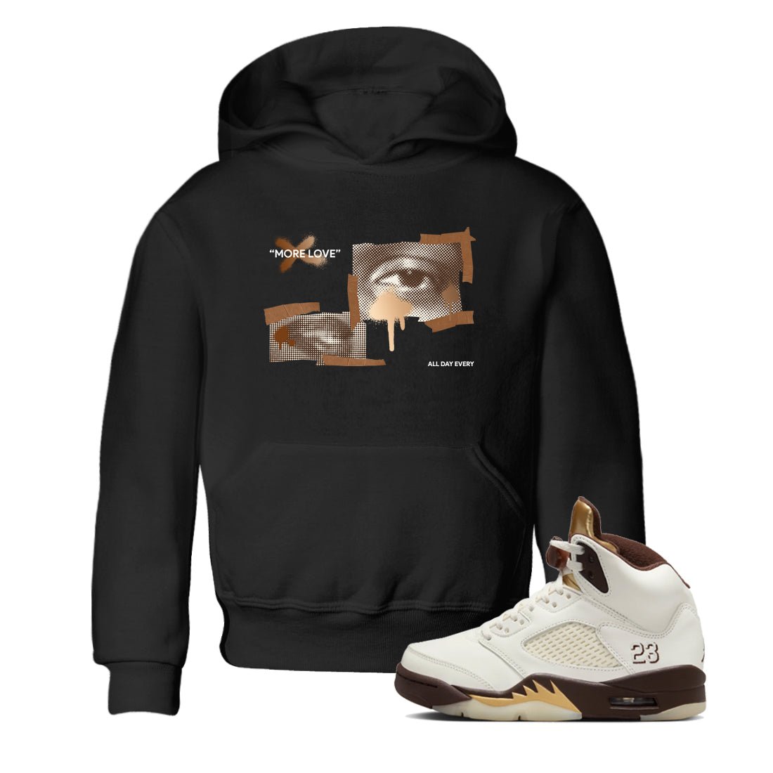 5s Golden Ticket shirts to match jordans More Love best t shirts to wear with jordans Air Jordan 5 Golden Ticket match shoes to clothes SNRT Sneaker Tees Youth Baby Black 1 tee