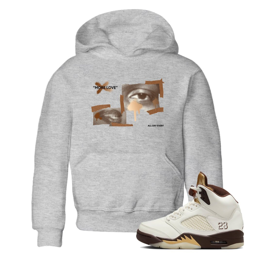 5s Golden Ticket shirts to match jordans More Love best t shirts to wear with jordans Air Jordan 5 Golden Ticket match shoes to clothes SNRT Sneaker Tees Youth Baby Heather Grey 1 tee