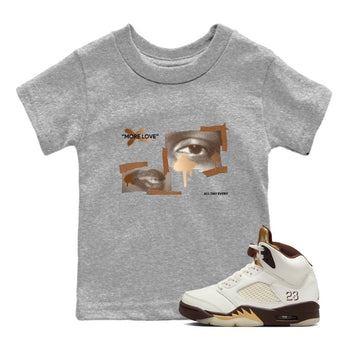 5s Golden Ticket shirts to match jordans More Love best t shirts to wear with jordans Air Jordan 5 Golden Ticket match shoes to clothes SNRT Sneaker Tees Youth Baby Heather Grey 1 tee