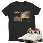 5s Golden Ticket shirts to match jordans More Love best t shirts to wear with jordans Air Jordan 5 Golden Ticket match shoes to clothes SNRT Sneaker Tees unisex cotton Black 1 shirts