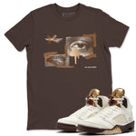 5s Golden Ticket shirts to match jordans More Love best t shirts to wear with jordans Air Jordan 5 Golden Ticket match shoes to clothes SNRT Sneaker Tees unisex cotton Dark Chocolate 1 shirts