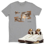 5s Golden Ticket shirts to match jordans More Love best t shirts to wear with jordans Air Jordan 5 Golden Ticket match shoes to clothes SNRT Sneaker Tees unisex cotton Heather Grey 1 shirts