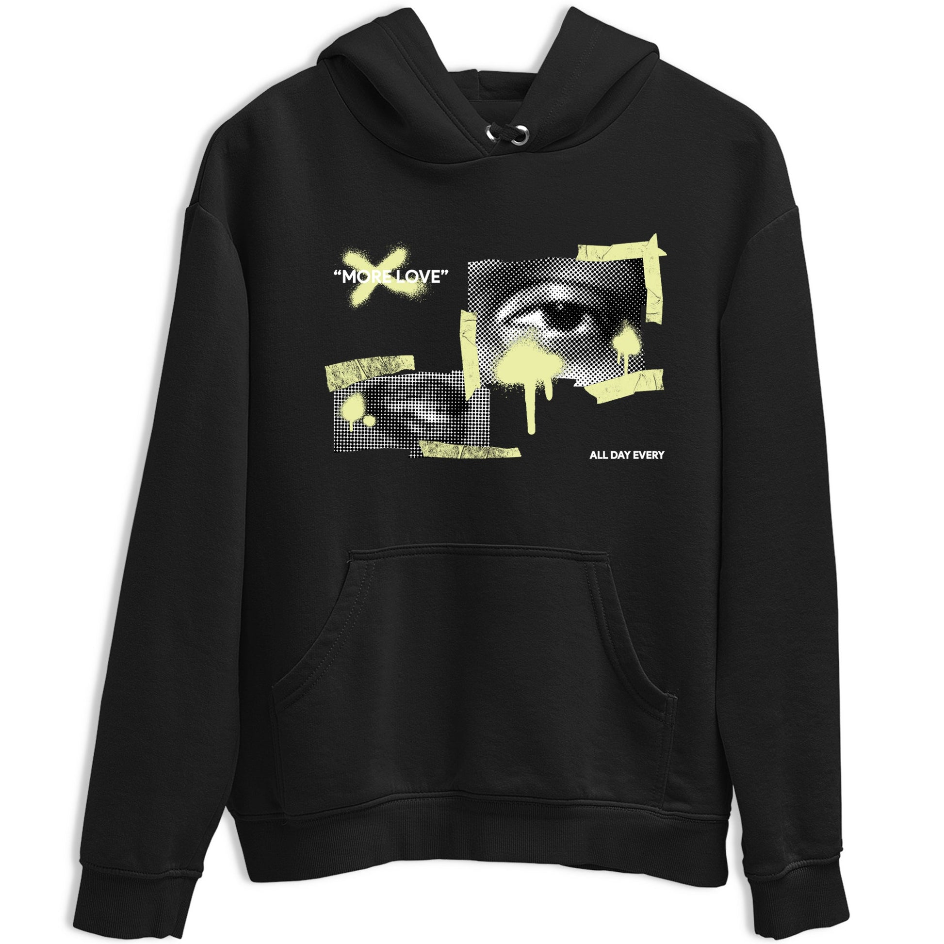 Sneaker match tees – Streetwear Graphic Tees Air Jordan 5 Luminous Green Sneakers – More Love Graphic Tee Black 2