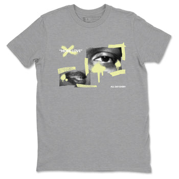 Sneaker match tees – Streetwear Graphic Tees Air Jordan 5 Luminous Green Sneakers – More Love Graphic Tee Heather Grey 2