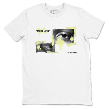 Sneaker match tees – Streetwear Graphic Tees Air Jordan 5 Luminous Green Sneakers – More Love Graphic Tee White 2