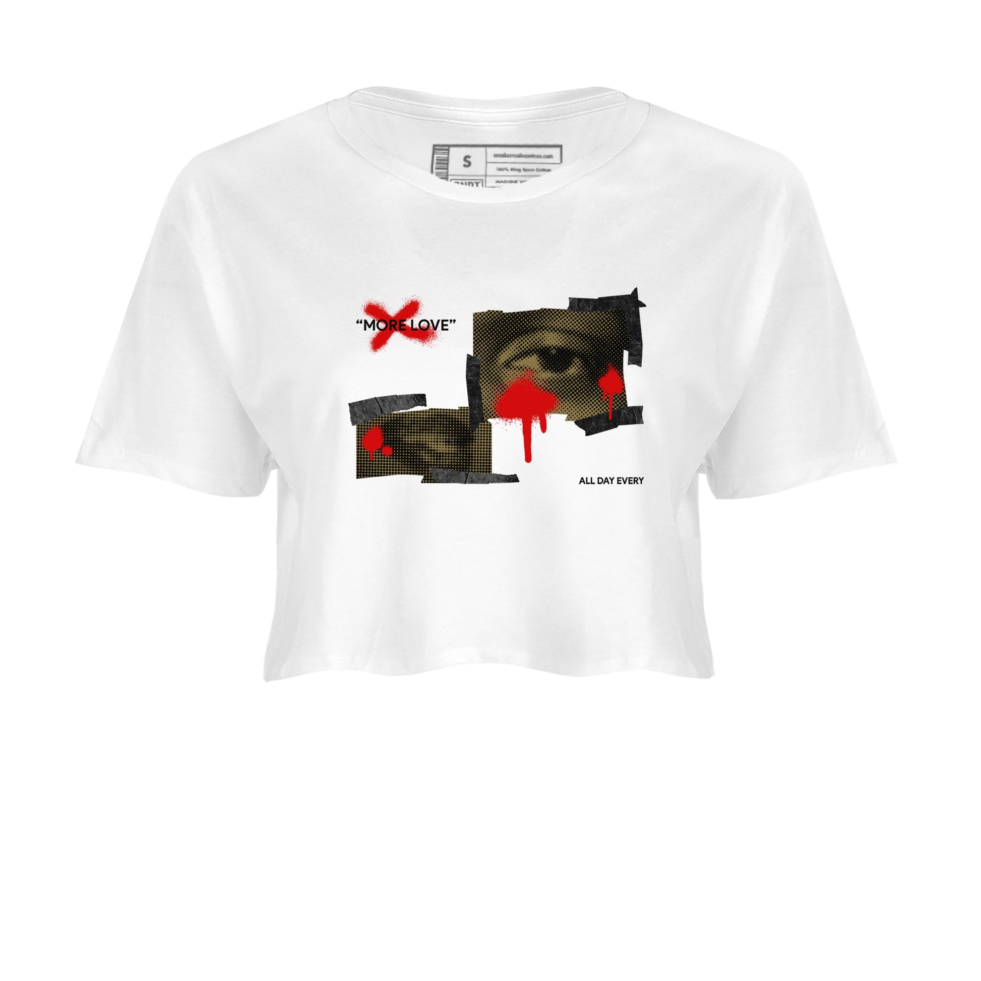 9s Olive shirts to match jordans More Love sneaker match tees Air Jordan 9 Olive match shoes to clothes SNRT Sneaker Tees unisex cotton White 2 crop tee