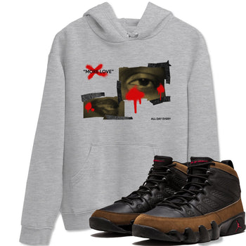 9s Olive shirts to match jordans More Love sneaker match tees Air Jordan 9 Olive match shoes to clothes SNRT Sneaker Tees unisex cotton Heather Grey 1 shirts