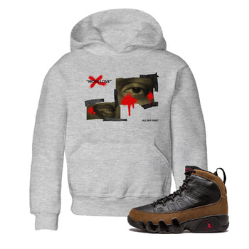 9s Olive shirts to match jordans More Love sneaker match tees Air Jordan 9 Olive match shoes to clothes SNRT Sneaker Tees Youth Baby Heather Grey 1 tee