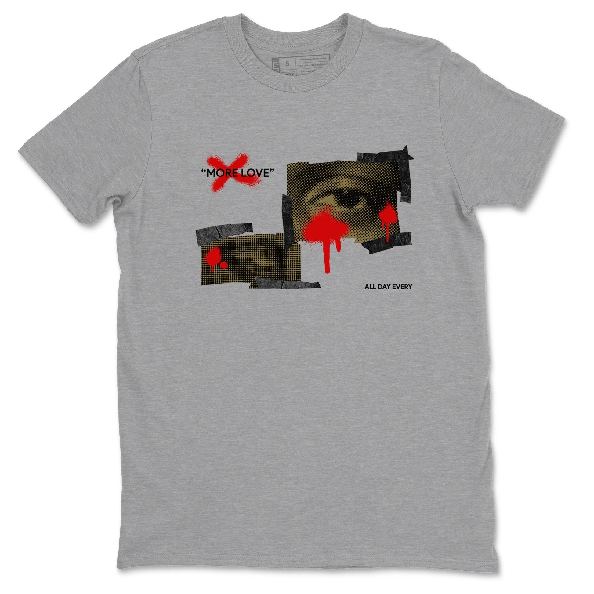 9s Olive shirts to match jordans More Love sneaker match tees Air Jordan 9 Olive match shoes to clothes SNRT Sneaker Tees unisex cotton Heather Grey 2 shirts