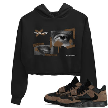 Jordan Jumpman Jack TR Travis Scott Dark Mocha shirts to match jordans More Love sneaker match tees Jordan Jumpman Jack Travis Scott Dark Mocha match shoes to clothes SNRT Sneaker Tees unisex cotton Black 1 crop tee