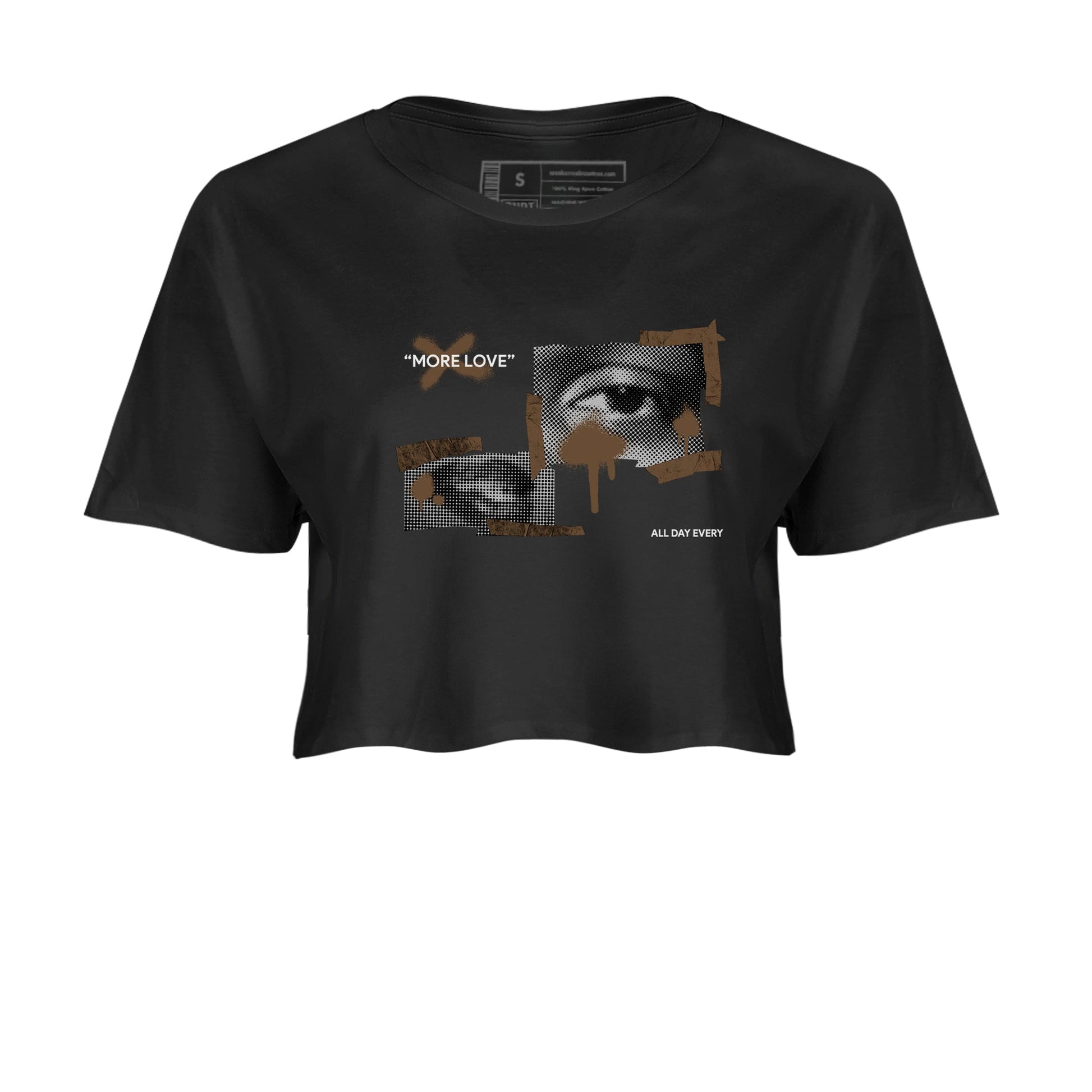 Jordan Jumpman Jack TR Travis Scott Dark Mocha shirts to match jordans More Love sneaker match tees Jordan Jumpman Jack Travis Scott Dark Mocha match shoes to clothes SNRT Sneaker Tees unisex cotton Black 2 crop tee