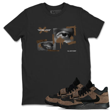 Jordan Jumpman Jack TR Travis Scott Dark Mocha shirts to match jordans More Love sneaker match tees Jordan Jumpman Jack Travis Scott Dark Mocha match shoes to clothes SNRT Sneaker Tees unisex cotton Black 1 shirts