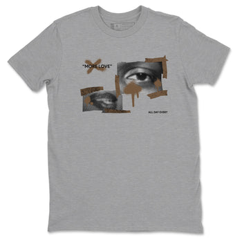Jordan Jumpman Jack TR Travis Scott Dark Mocha shirts to match jordans More Love sneaker match tees Jordan Jumpman Jack Travis Scott Dark Mocha match shoes to clothes SNRT Sneaker Tees unisex cotton Heather Grey 2 shirts