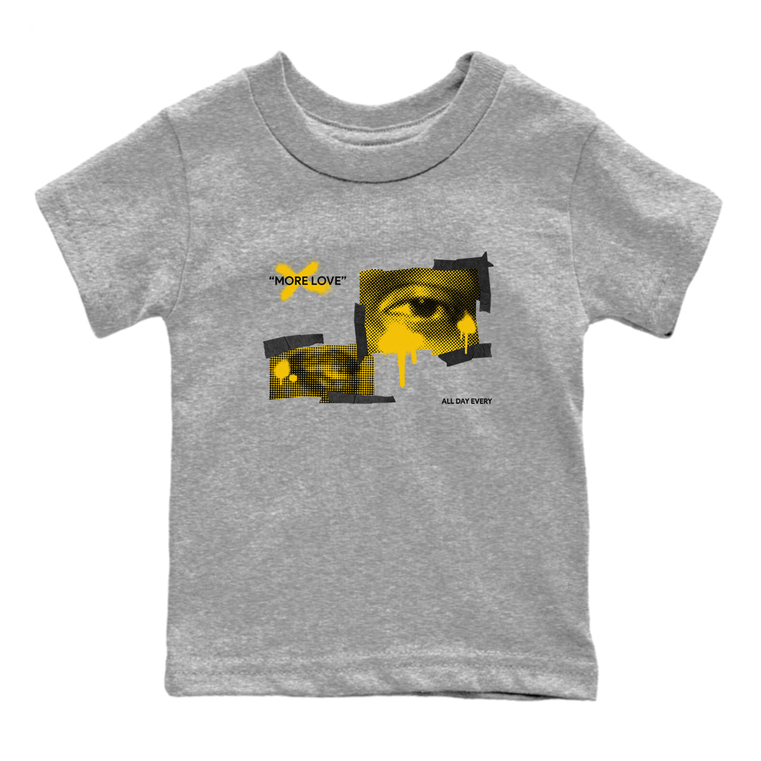 Dunk High Pollen shirts to match jordans More Love sneaker match tees Dunk High Pollen match shoes to clothes SNRT Sneaker Tees Youth Baby Heather Grey 2 tee