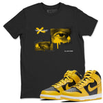 Dunk High Pollen shirts to match jordans More Love sneaker match tees Dunk High Pollen match shoes to clothes SNRT Sneaker Tees unisex cotton Black 1 shirts