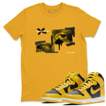 Dunk High Pollen shirts to match jordans More Love sneaker match tees Dunk High Pollen match shoes to clothes SNRT Sneaker Tees unisex cotton Gold 1 shirts