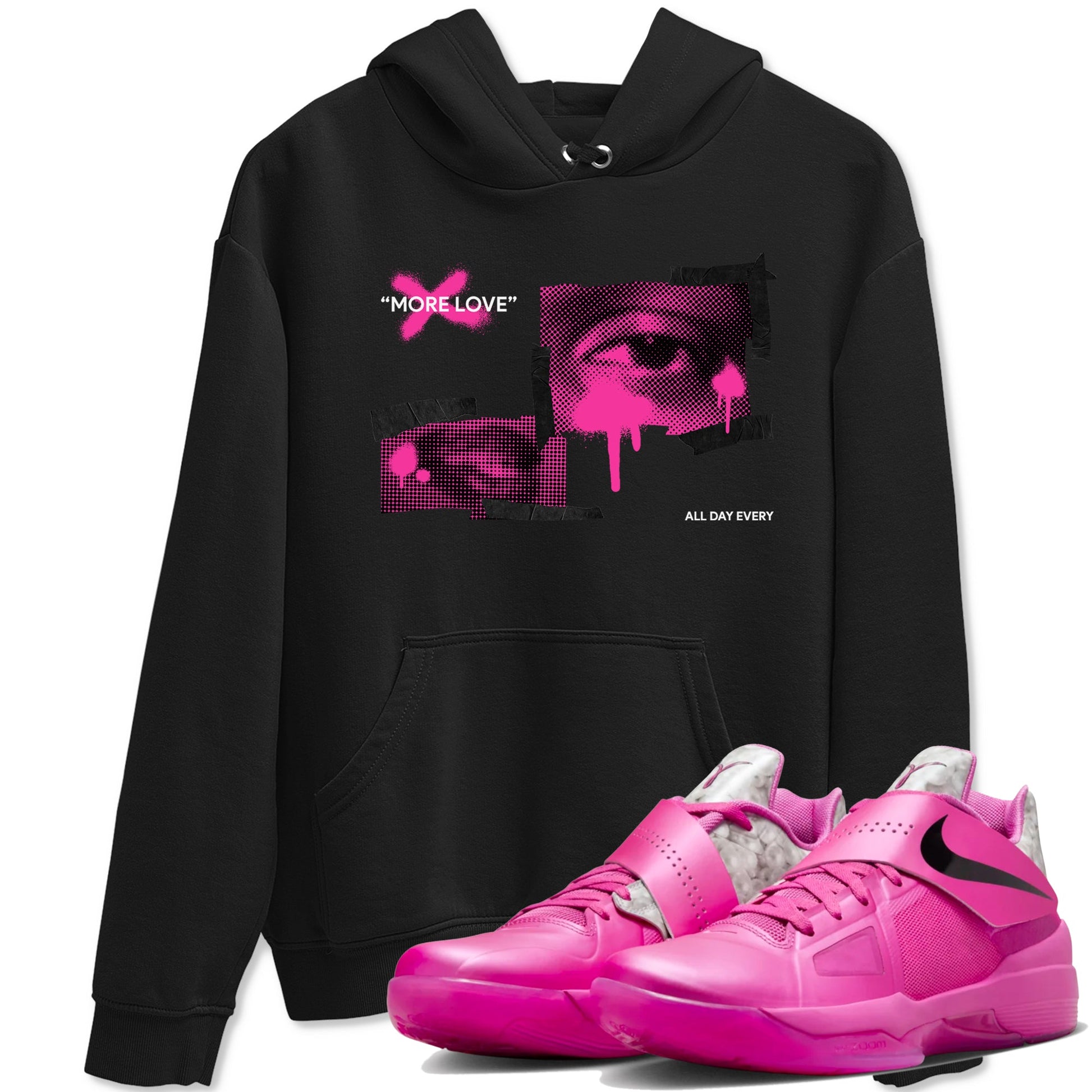 KD 4 Aunt Pearl shirts to match jordans More Love graphic tees KD 4 Aunt Pearl t shirts to match sneakers SNRT Sneaker Tees unisex cotton Black 1 shirts