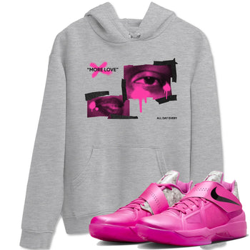 KD 4 Aunt Pearl shirts to match jordans More Love graphic tees KD 4 Aunt Pearl t shirts to match sneakers SNRT Sneaker Tees unisex cotton Heather Grey 1 shirts