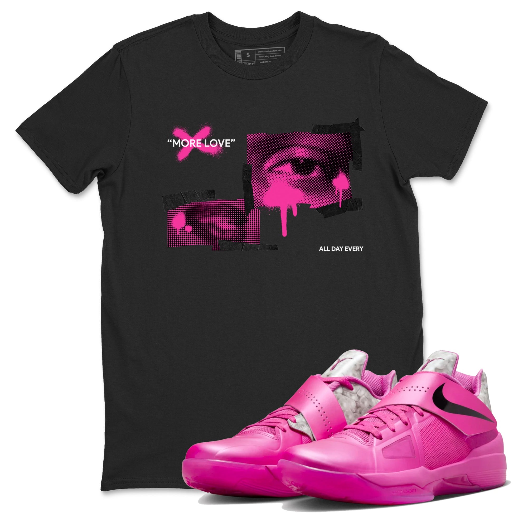 KD 4 Aunt Pearl shirts to match jordans More Love graphic tees KD 4 Aunt Pearl t shirts to match sneakers SNRT Sneaker Tees unisex cotton Black 1 shirts