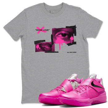 KD 4 Aunt Pearl shirts to match jordans More Love graphic tees KD 4 Aunt Pearl t shirts to match sneakers SNRT Sneaker Tees unisex cotton Heather Grey 1 shirts