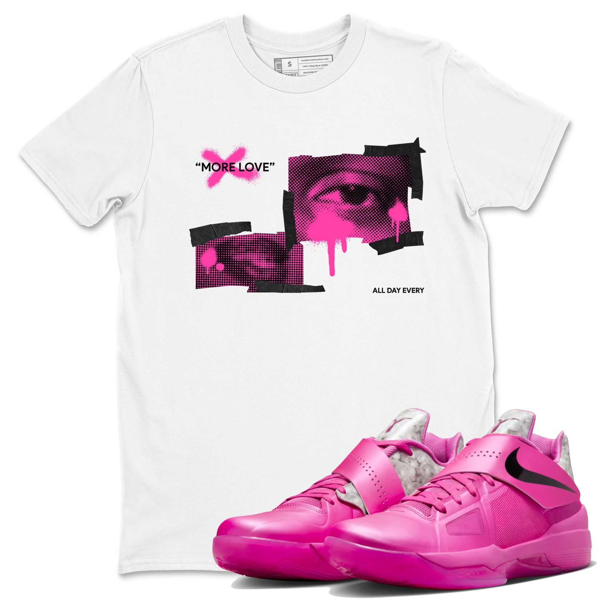 KD 4 Aunt Pearl shirts to match jordans More Love graphic tees KD 4 Aunt Pearl t shirts to match sneakers SNRT Sneaker Tees unisex cotton White 1 shirts
