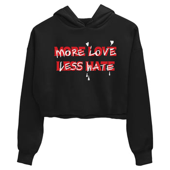 1s Black Toe Reimagined shirts to match jordans More Love Less Hate sneaker match tees Air Jordan 1 Black Toe Reimagined match shoes to clothes SNRT Sneaker Tees unisex cotton Black 2 crop tee