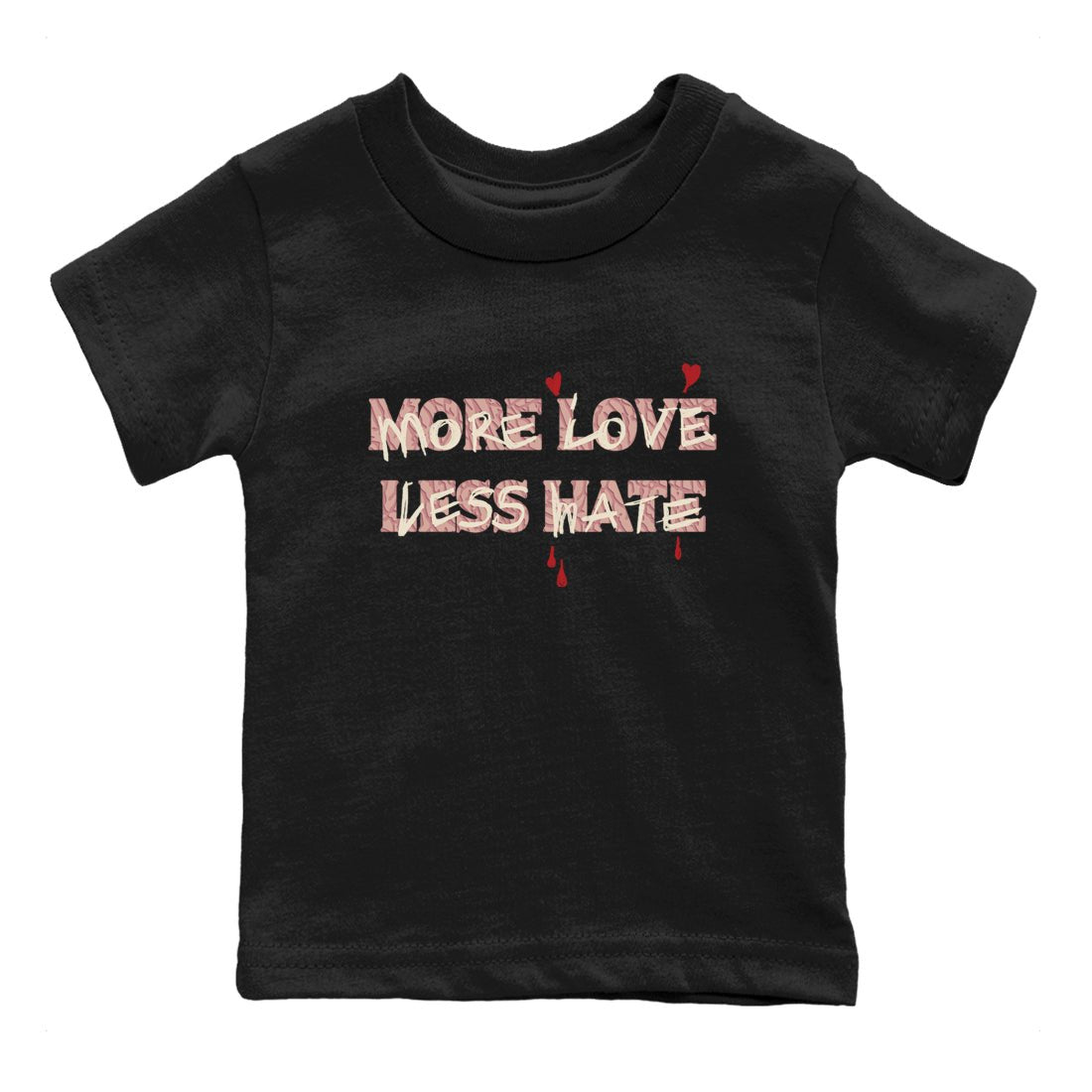 3s Valentines Day shirts to match jordans More Love Less Hate best t shirts to wear with jordans Air Jordan 3 Valentines Day match shoes to clothes SNRT Sneaker Tees Youth Baby Black 2 tee