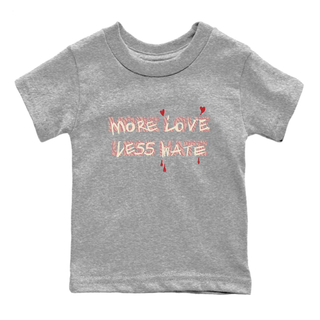 3s Valentines Day shirts to match jordans More Love Less Hate best t shirts to wear with jordans Air Jordan 3 Valentines Day match shoes to clothes SNRT Sneaker Tees Youth Baby Heather Grey 2 tee