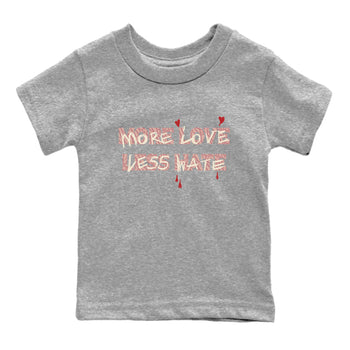 3s Valentines Day shirts to match jordans More Love Less Hate best t shirts to wear with jordans Air Jordan 3 Valentines Day match shoes to clothes SNRT Sneaker Tees Youth Baby Heather Grey 2 tee