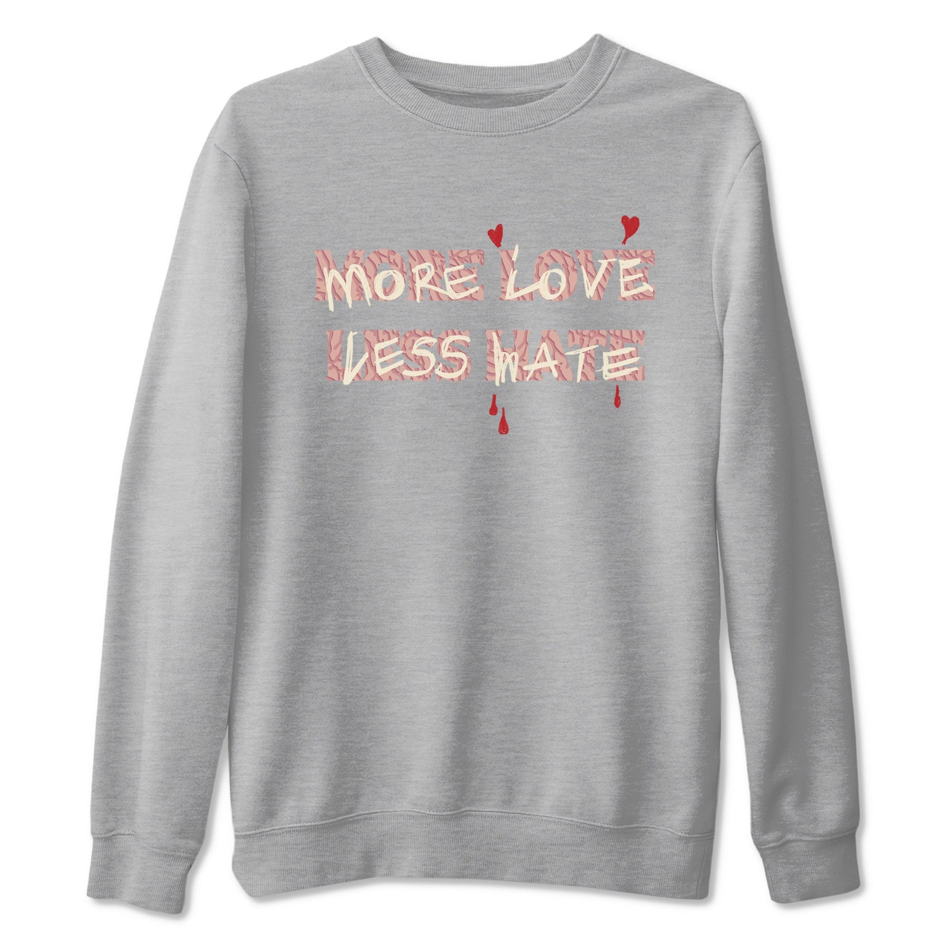 3s Valentines Day shirts to match jordans More Love Less Hate best t shirts to wear with jordans Air Jordan 3 Valentines Day match shoes to clothes SNRT Sneaker Tees unisex cotton Heather Grey 2 shirts