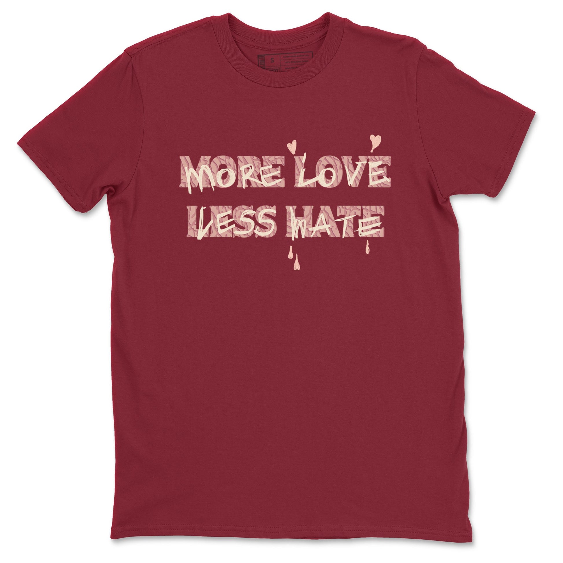 3s Valentines Day shirts to match jordans More Love Less Hate best t shirts to wear with jordans Air Jordan 3 Valentines Day match shoes to clothes SNRT Sneaker Tees unisex cotton Cardinal 2 shirts