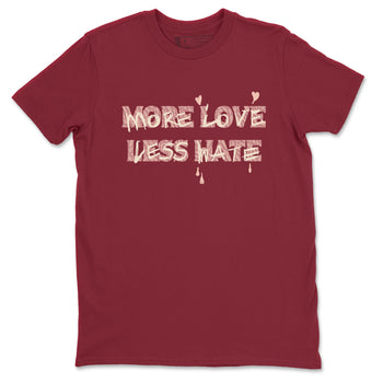 3s Valentines Day shirts to match jordans More Love Less Hate best t shirts to wear with jordans Air Jordan 3 Valentines Day match shoes to clothes SNRT Sneaker Tees unisex cotton Cardinal 2 shirts