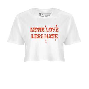 Nigel Sylvester x Air Jordan 4 Brick by Brick shirts to match jordans More Love Less Hate sneaker match tees Air Jordan 4 Brick By Brick match shoes to clothes SNRT Sneaker Tees unisex cotton White 2 crop tee