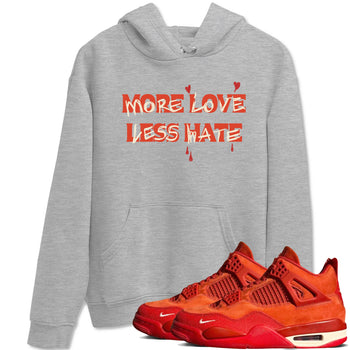 Nigel Sylvester x Air Jordan 4 Brick by Brick shirts to match jordans More Love Less Hate sneaker match tees Air Jordan 4 Brick By Brick match shoes to clothes SNRT Sneaker Tees unisex cotton Heather Grey 1 shirts